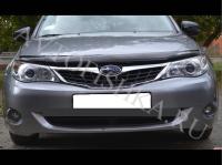 Дефлектор капота темный с надписью Subaru Impreza 2008-
