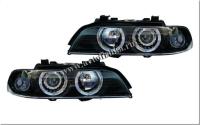 BMW 5 E39 (95-03) фары ксеноновые передние черные, со светящимися ободками, с регулирующим мотором, комплект 2 шт.
