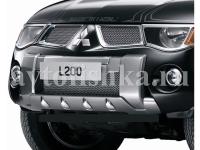 Защита переднего бампера окрашенная в цвет contrast grey A80 - серый Mitsubishi L200 2007-2