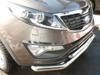 Kia Sportage (2010-) защита переднего бампера из нержавеющей стали