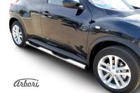Защита штатных порогов Arbori d76 с проступями NISSAN JUKE 2WD 2010-