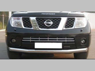 Nissan Pathfinder (05-) защита переднего бампера, труба 76 мм