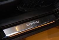 Накладки на внутренние пороги с надписью, нерж. сталь, 4 шт. Alu-Frost 08-1254 для KIA Sportage IV (QL)