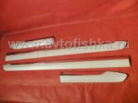 Toyota Land Cruiser 150 (09-) накладки на двери, молдинги жемчужно-белый перламутр (070) с хромированными вставками, дизайн Lexus LX, комплект 4 шт.