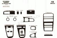 Hyundai Sonata 1993-1996 декоративные накладки (отделка салона) под дерево, карбон, алюминий