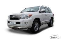Защита переднего бампера Arbori d57+d57 двойная с защитой картера TOYOTA LAND CRUISER 200 2012-2013