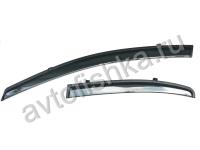 Mitsubishi Lancer 10 (07-) дефлекторы боковых окон темные, ветровики, комплект 4 шт.