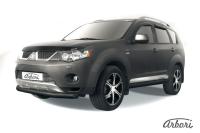 Защита переднего бампера Arbori d76 черная MITSUBISHI OUTLANDER XL 2006-2010