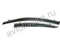 Mazda 6 (2007-) дефлекторы окон тонированные с хромированным молдингом