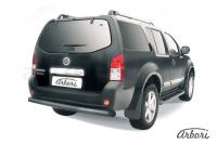 Защита Заднего бампера Arbori d76 черная NISSAN PATHFINDER 2010-2014