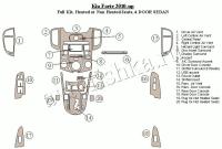 Декоративные накладки салона KIA Cerato 2010-2011 полный набор, седан