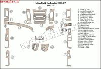 Mitsubishi Outlander (08-) декоративные накладки под дерево или карбон (отделка салона), полный набор , правый руль