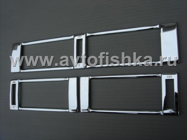Mercedes W124 (84-95) декоративные накладки дефлекторов отопителя хромированные, комплект 3 шт.