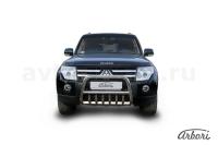Защита передняя Arbori d57 низкая c защитой картера MITSUBISHI PAJERO IV 2006-