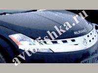 Дефлектор капота темный с надписью Nissan Murano 2002-2008