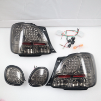 Lexus GS300, GS430 (97-04) фонари задние черные, дизайн под светодиоды, комплект лев.+прав.