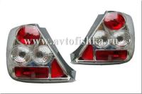 Honda Civic (00-05) 3 дв. хэтчбек Europe фонари задние хромированные, комплект 2 шт.