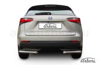 Защита заднего бампера "уголки" Arbori d57 LEXUS NX 30H 2014-