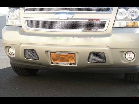 Chevrolet Tahoe (07-) накладка на решетку радиатора в стиле Bentley из нержавеющей стали, комплект 2 шт.