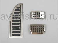 Ford Mondeo (07-) с АКПП накладки на педали из нержавеющей стали, оригинал Ford, комплект 3 шт.