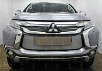 Mitsubishi Pajero Sport (16–) Защита радиатора, хром, низ