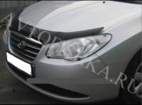 Дефлектор капота темный с надписью Hyundai Elantra 2006-2008