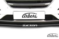 Защита переднего бампера Arbori d42 с надписью черная HYUNDAI  Tucson 4WD 2015-