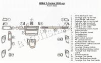 Декоративные накладки салона BMW 3 2005-н.в. 4 двери седан, без навигации система
