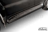 Защита штатного порога Arbori d42 черная TOYOTA LAND CRUISER PRADO 2003-2010