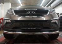 Kia Sportage (10–/14–) Защита переднего бампера одинарная d 60 мм, нерж.