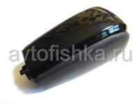 Toyota Land Cruiser Prado 120, 150 ручка на рычаг переключения передач АКПП, черное дерево (piano black) и черная кожа.