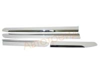 Toyota Land Cruiser 200, Lexus LX570 (08-) накладки на двери, молдинги белые с хромом, дизайн Lexus, комплект 4 шт.