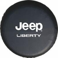Чехол запасного колеса из экокожи с эмблемой Jeep Liberty, радиусы 14; 15; 16; 17;