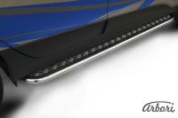 Защита штатных порогов Arbori d57 с листом HYUNDAI IX-35 2009-