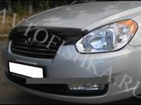 Дефлектор капота темный Hyundai Accent 2006-2009