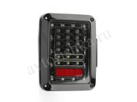 Jeep Wrangler (81-05) фонари задние черные, комплект 2 шт.