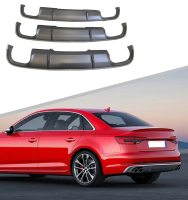 Диффузор S4 для Audi A4 штатная версия 2016-2019