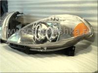 Nissan Tiida (04-) фары передние линзовые хромированные, комплект 2 шт.