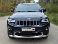 Jeep Grand Cherokee (13–) Защита передняя (овальная длинная) 75х42 мм