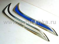 Toyota Corolla (06-) накладки передних фар, реснички, комплект 2 шт.