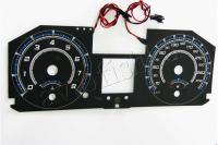 Renault Megane 2 светодиодные шкалы (циферблаты) на панель приборов - дизайн 3