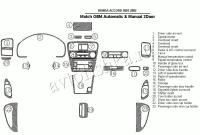 Декоративные накладки салона Honda Accord 2001-2002 2 двери, Соответствие OEM, 23 элементов.