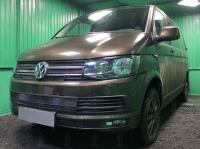 Volkswagen Multivan; Transporter (15–) Защита радиатора, чёрная, верх (6 частей)
