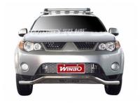 Mitsubishi Outlander XL (07-) защита переднего бампера, труба из нержавеющей стали
