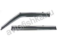 Kia Soul (2009-) дефлекторы окон тонированные с хромированным молдингом