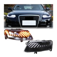 Фары передние светодиодные LED для Audi A6 / A6L (2005–2011) с DRL