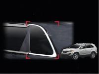 Kia Sorento (2009-) задние угловые хромированные молдинги окон пластиковые, комплект 2 шт.