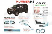 Hummer H3 (05-) накладки хромированные, внешние, комплект 5 наименований.