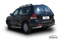 Защита заднего бампера "уголки" Arbori d57 HYUNDAI SANTA-FE CLASSIC (Таганрог) 2001-