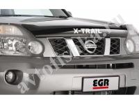 Дефлектор капота темный с надписью Nissan X-trail 2007-